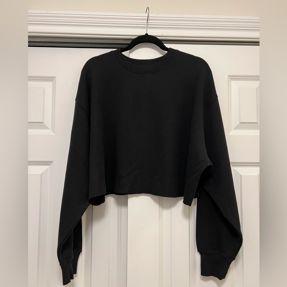 Skims Nordstrom Classic Cropped Black Pullover
